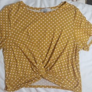Mustard yellow crop top